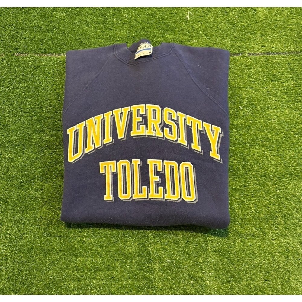 Vintage Toledo Rockets sweatshirt mens small blue yellow football crewneck Q
